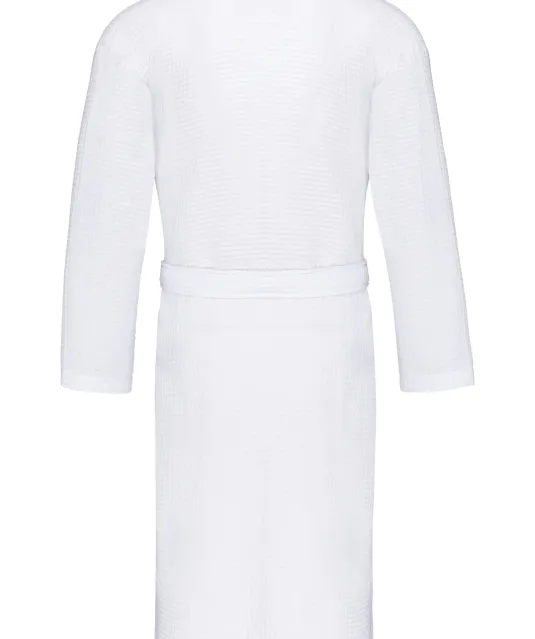 K122 - Kimono Badjas Honinggraatstructuur White