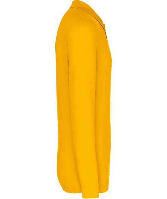 K256 - Piqué-herenpolo lange mouwen Yellow