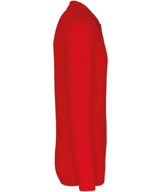 K256 - Piqué-herenpolo lange mouwen Red