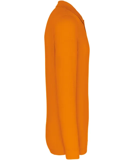 K256 - Piqué-herenpolo lange mouwen Orange