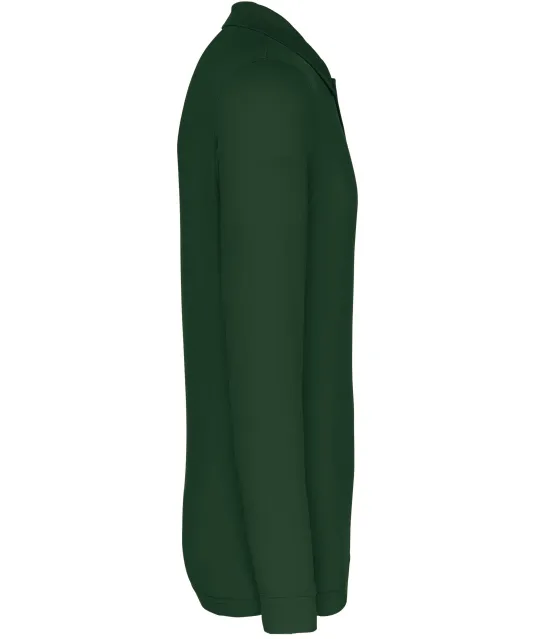 K256 - Piqué-herenpolo lange mouwen Forest Green