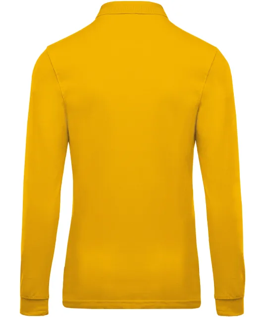 K256 - Piqué-herenpolo lange mouwen Yellow