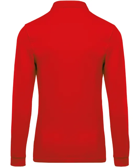 K256 - Piqué-herenpolo lange mouwen Red