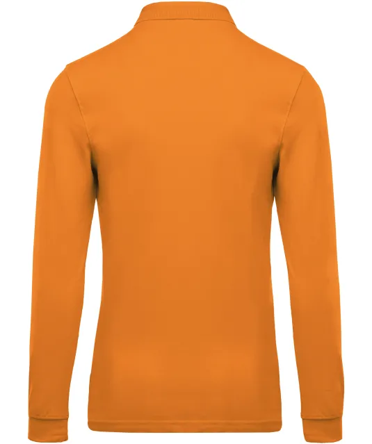 K256 - Piqué-herenpolo lange mouwen Orange