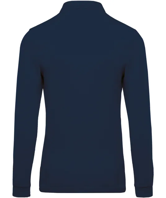 K256 - Piqué-herenpolo lange mouwen Navy