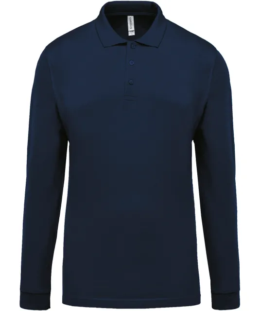 K256 - Piqué-herenpolo lange mouwen Navy