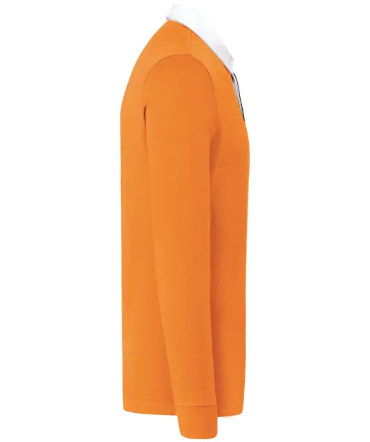 K213 - Rugbypolo Orange / White