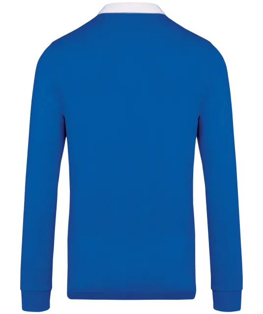 K213 - Rugbypolo Light Royal Blue / White
