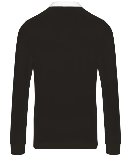 K213 - Rugbypolo Black / White