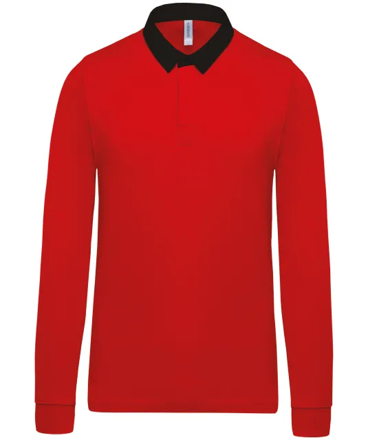 K213 - Rugbypolo Red / Black