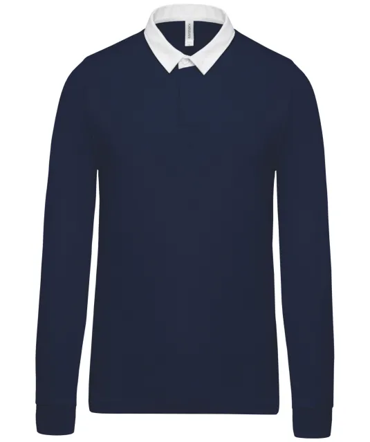 K213 - Rugbypolo Navy / White