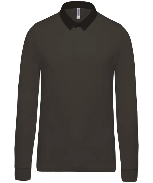 K213 - Rugbypolo Dark Grey / Black