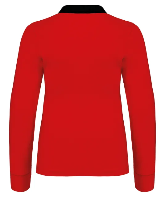 K214 - Kinder-rugbypolo Red / Black