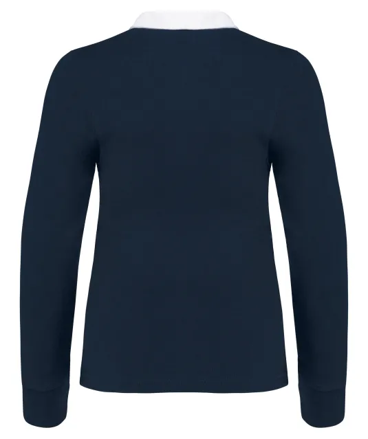 K214 - Kinder-rugbypolo Navy / White