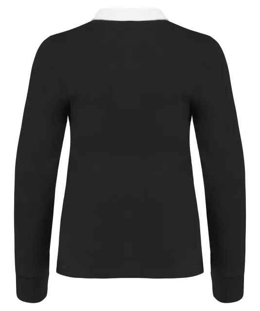 K214 - Kinder-rugbypolo Black / White