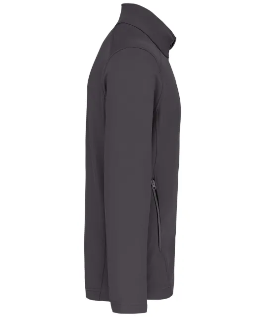 K424 - 2-laagse herensoftshelljas Titanium