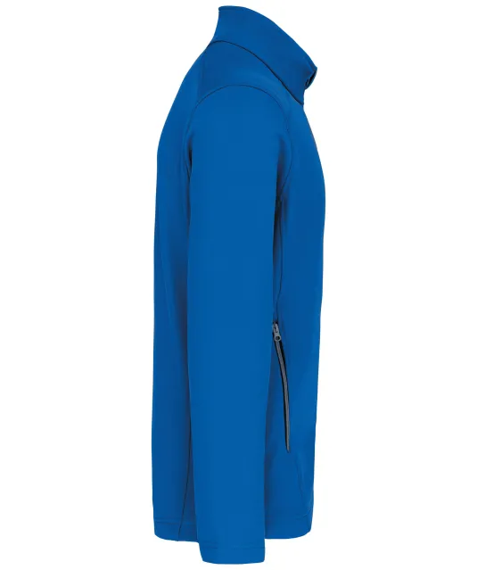 K424 - 2-laagse herensoftshelljas Light Royal Blue