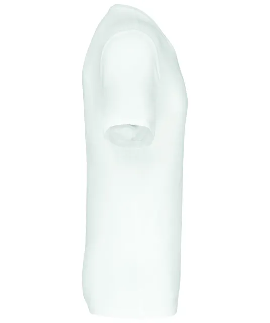 K398 - Bio T-shirt kraag met onafgewerkte rand korte mouwen White