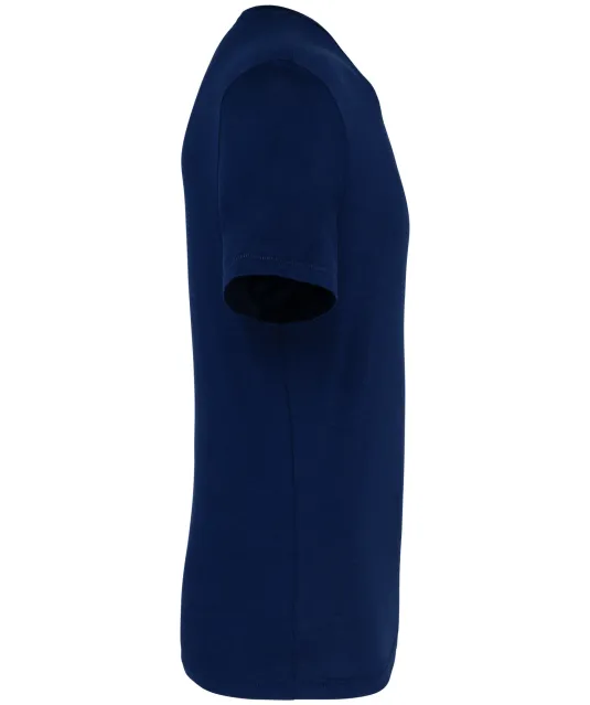 K398 - Bio T-shirt kraag met onafgewerkte rand korte mouwen Navy