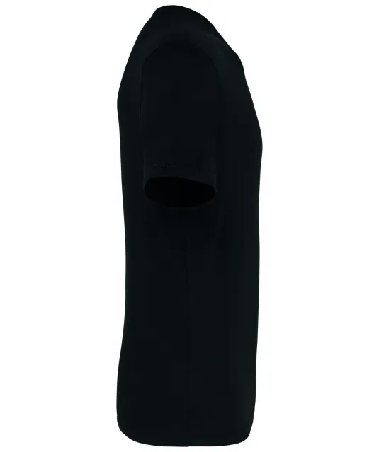 K398 - Bio T-shirt kraag met onafgewerkte rand korte mouwen Black