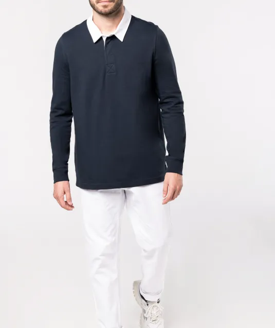 K213 - Rugbypolo Orange / White