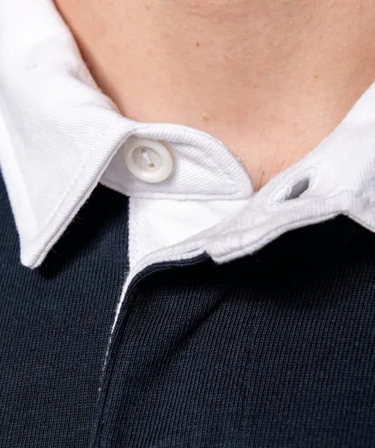 K213 - Rugbypolo Black / White