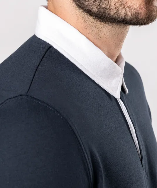 K213 - Rugbypolo Black / White