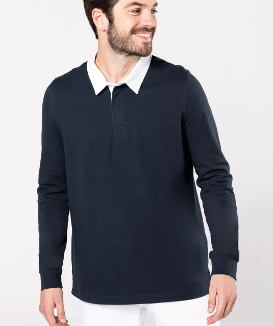 K213 - Rugbypolo Orange / White