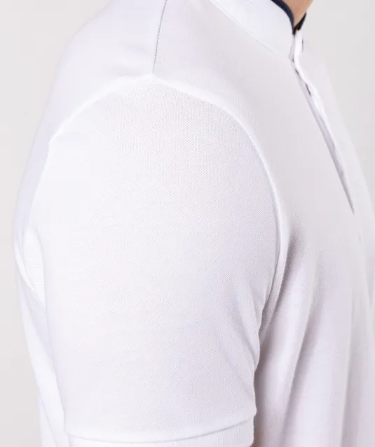 K223 - Herenpolo met maokraag en korte mouwen Black / Oxford Grey