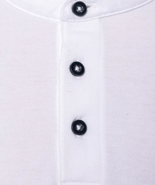 K223 - Herenpolo met maokraag en korte mouwen Black / Oxford Grey