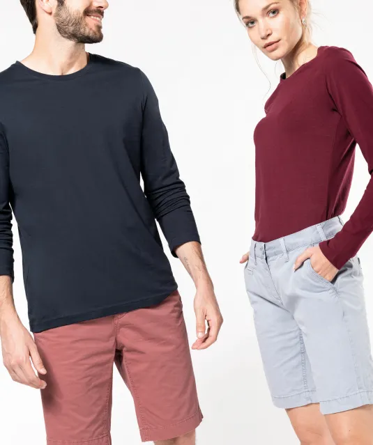K752 - Herenbermuda met verwassen look Washed Light Khaki