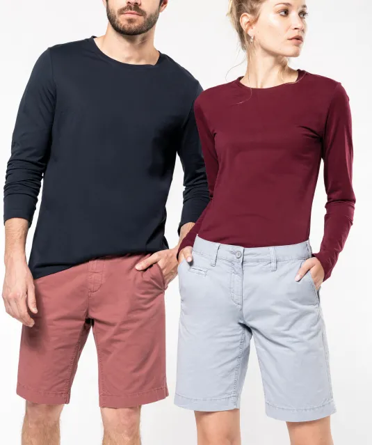 K752 - Herenbermuda met verwassen look Washed Light Khaki
