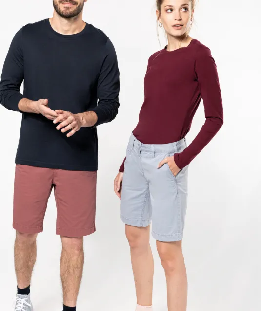 K752 - Herenbermuda met verwassen look Washed Light Khaki