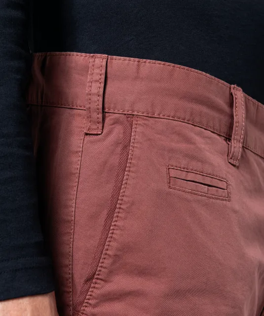 K752 - Herenbermuda met verwassen look Washed Light Khaki