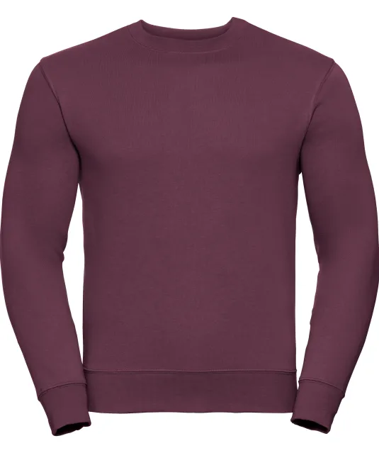 RU262M - Authentic Sweater met ronde hals Burgundy