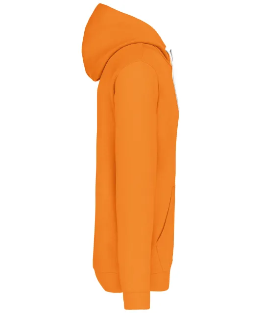 K446 - Sweater met contrasterende capuchon Orange / White