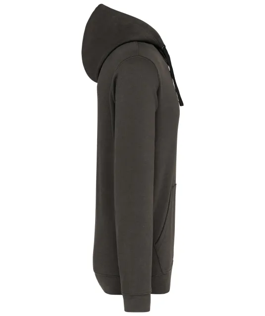 K446 - Sweater met contrasterende capuchon Dark Grey / Black