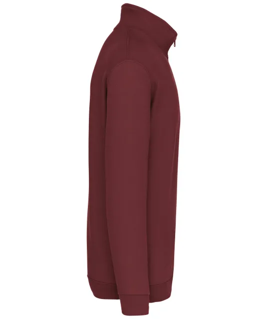 K478 - Sweater met ritskraag Wine