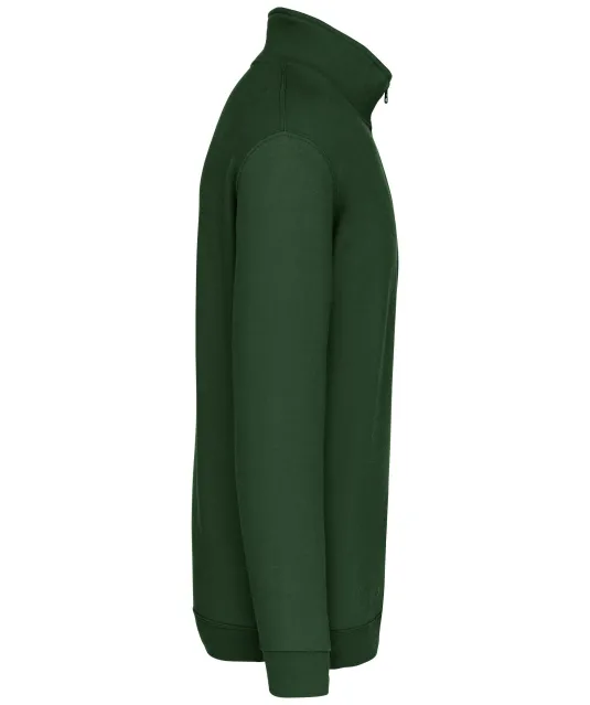 K478 - Sweater met ritskraag Forest Green