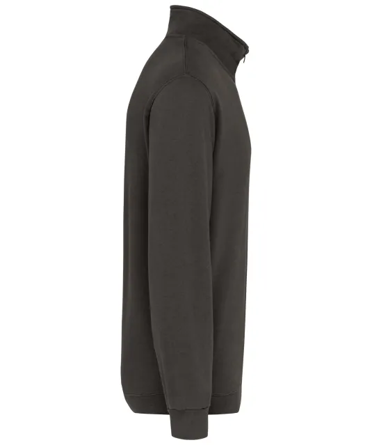 K478 - Sweater met ritskraag Dark Grey