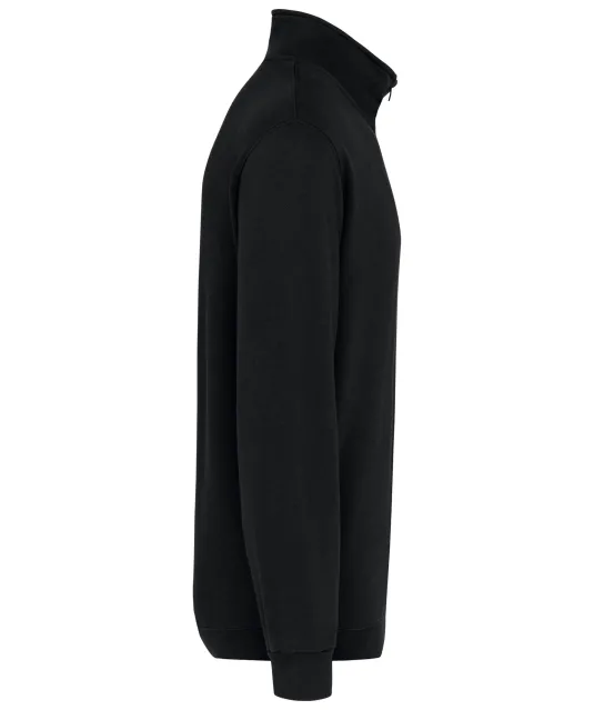K478 - Sweater met ritskraag Black