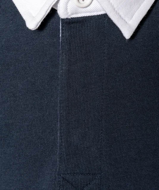 K214 - Kinder-rugbypolo Light Royal Blue / White