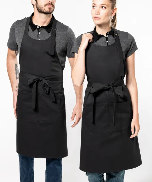 K8005 - Schort wasbaar op hoge temperatuur Black