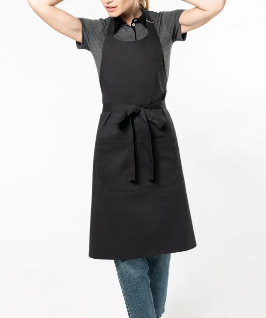K8005 - Schort wasbaar op hoge temperatuur Black