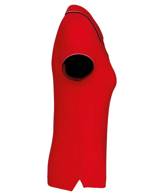 K251 - Damespolo korte mouwen Red / Navy / White