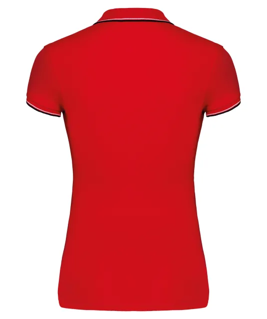K251 - Damespolo korte mouwen Red / Navy / White
