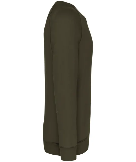 K480 - Herensweater BIO ronde hals raglanmouwen Mossy Green