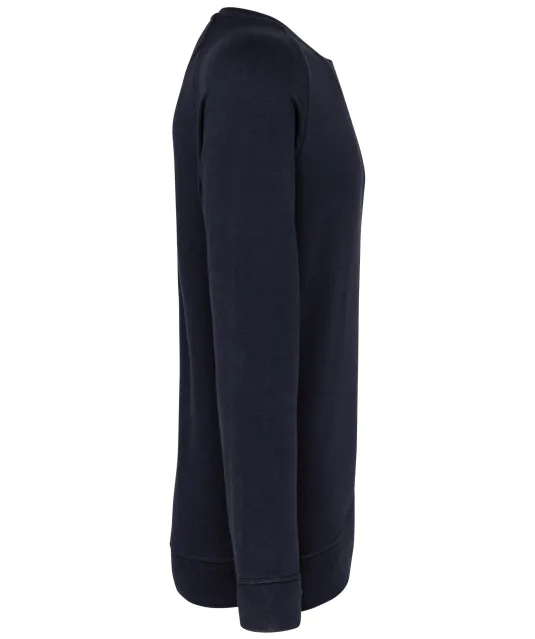 K480 - Herensweater BIO ronde hals raglanmouwen Navy