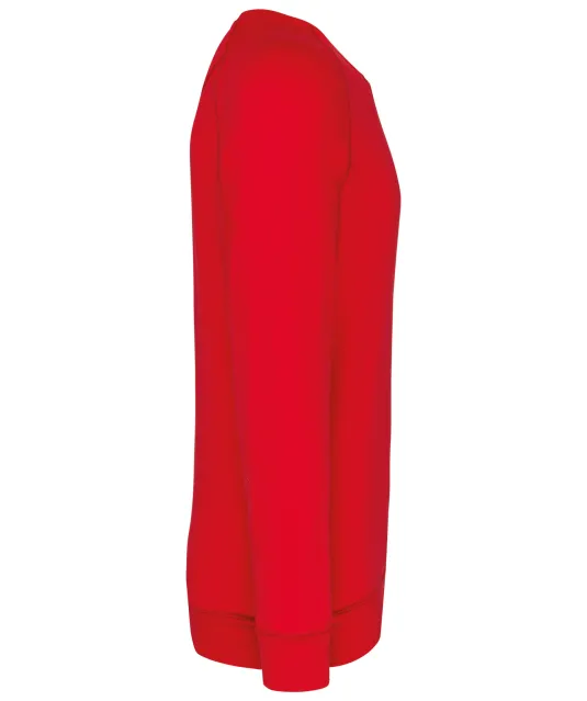 K480 - Herensweater BIO ronde hals raglanmouwen Red