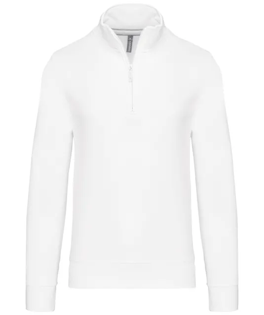 K487 - Sweater met ritskraag White